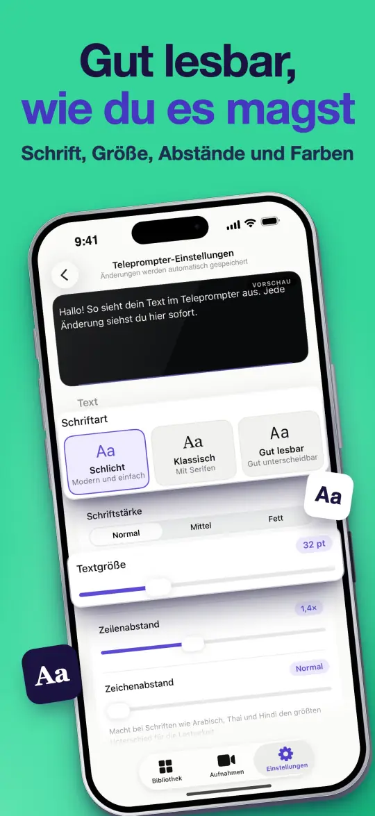 Gut lesbar, wie du es magst — Schrift, Größe, Abstände und Farben